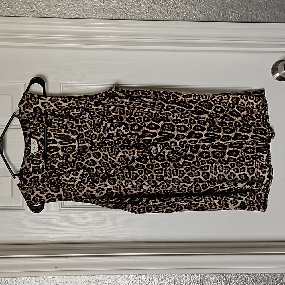 Animal Print Sleeveless Blouse